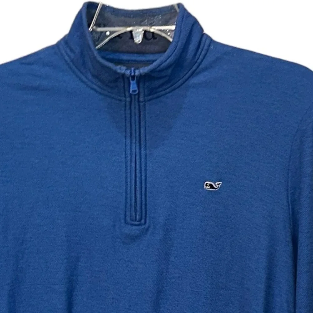 Vineyard Vines‎ Saltwater Quarter Zip Pullover Cotton Sweater 1K1154 Size Medium